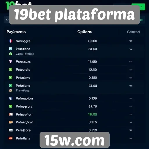 Métodos de pagamento disponíveis na 19bet plataforma